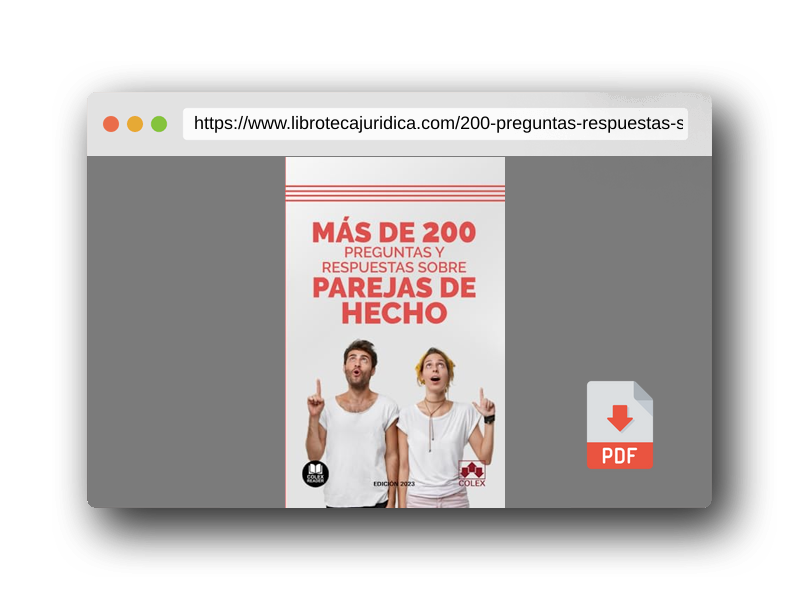 Vista previa del PDF del libro Más de 200 preguntas y respuestas sobre parejas de hecho (Bolsillo)