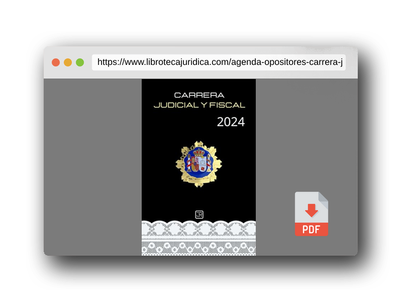 Vista previa del PDF del libro Agenda para Opositores de Carrera Judicial y Fiscal 2024 (Agendas para Oposiciones)