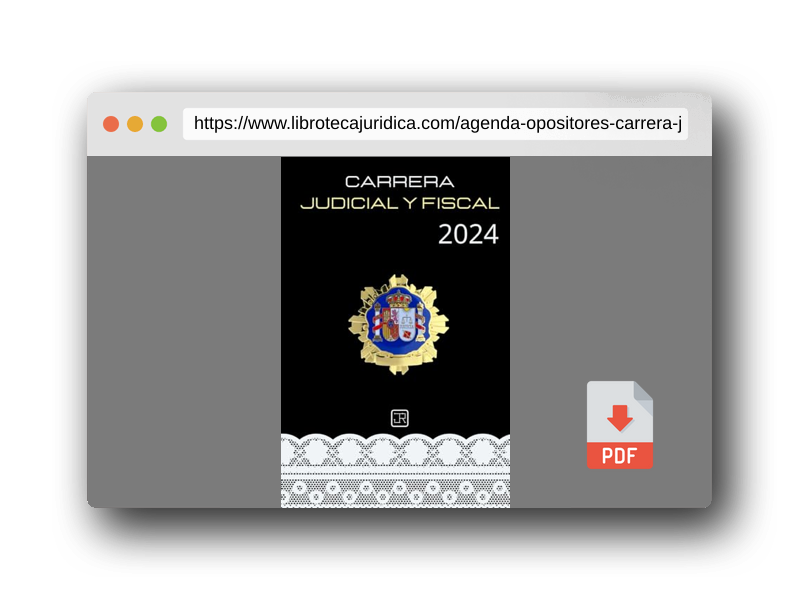 Vista previa del PDF del libro Agenda para Opositores de Carrera Judicial y Fiscal 2024 (OpoAgendas)