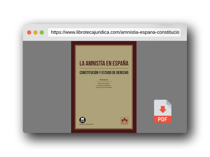Vista previa del PDF del libro La amnistía en España.: Constitución y Estado de Derecho (Monografía)