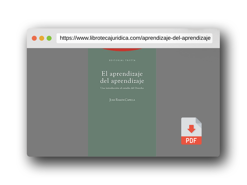 Vista previa del PDF del libro El Aprendizaje Del Aprendizaje - 5ª Edición: Una introducción al estudio del Derecho (ESTRUCTURAS Y PROCESOS - DERECHO)