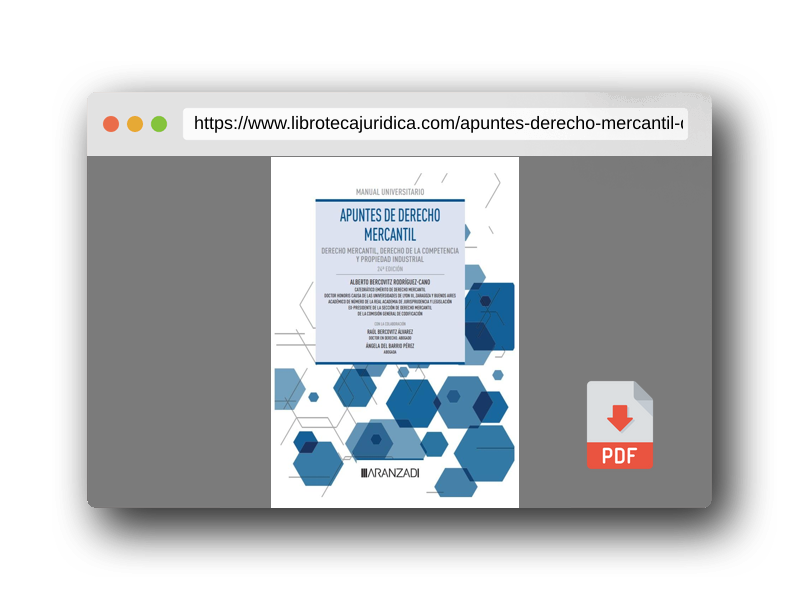 Vista previa del PDF del libro Apuntes de Derecho Mercantil: Derecho Mercantil, Derecho de la Competencia y Propiedad Industrial (Manuales)