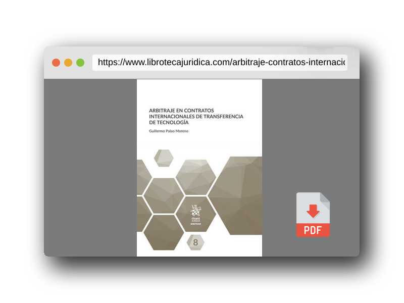 Vista previa del PDF del libro Arbitraje En Contratos internacionales de TRANSFERENCIA De Tecnología