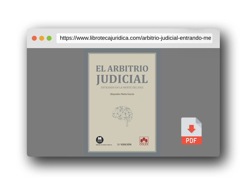 Vista previa del PDF del libro El arbitrio judicial: Entrando en la mente del juez: 1 (Monografías)