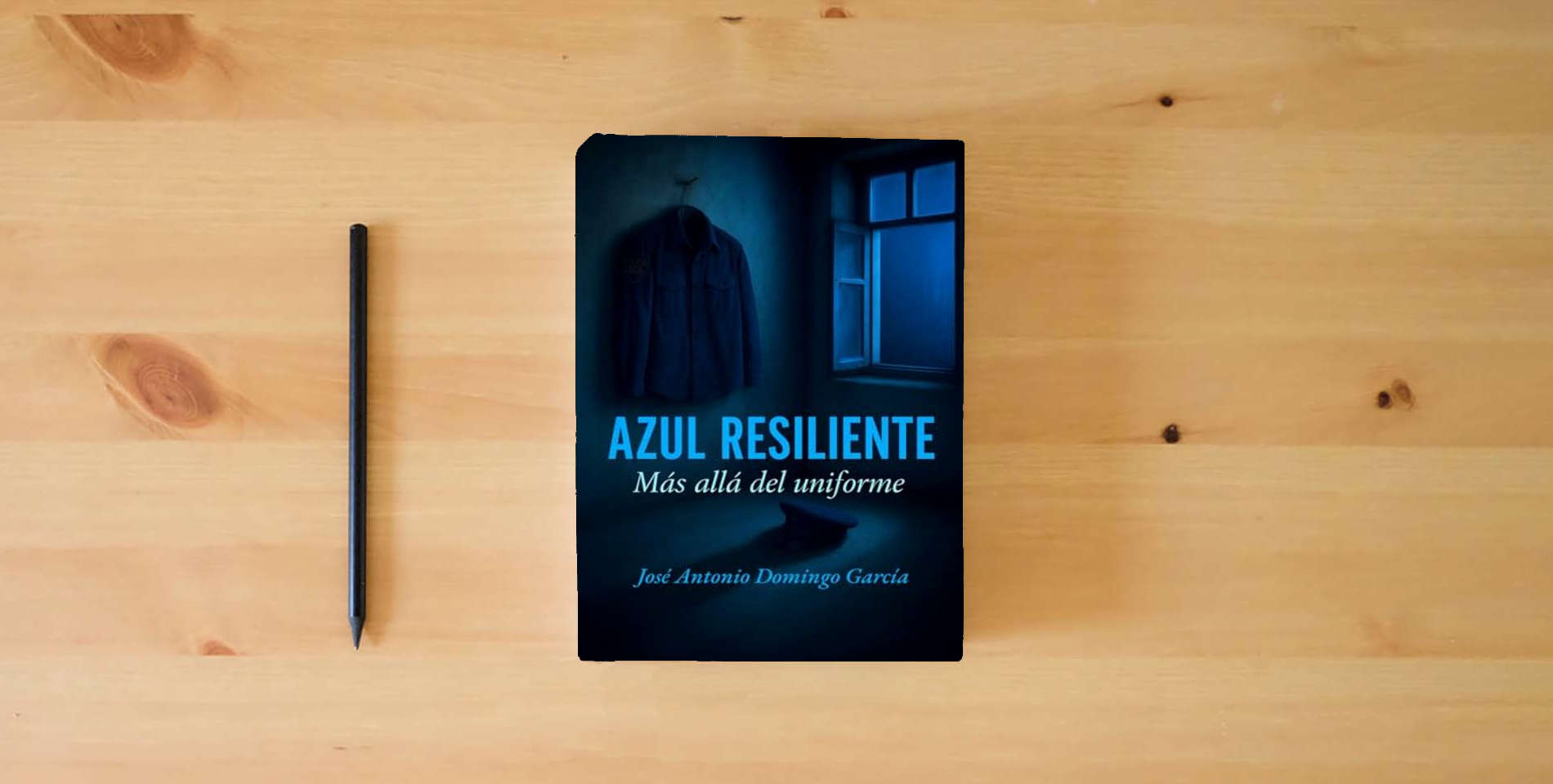 The book AZUL RESILIENTE: Más allá del uniforme is on the table