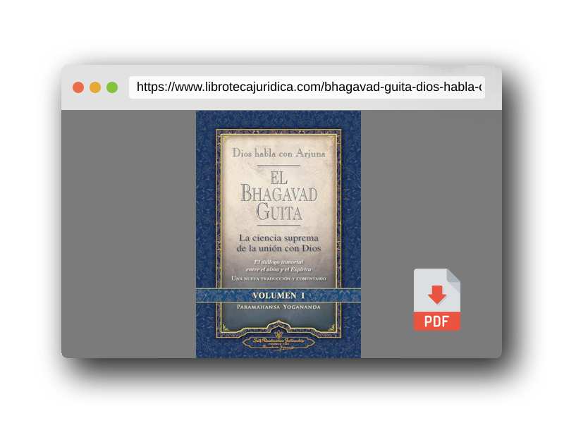 Vista previa del PDF del libro El Bhagavad Guita - Dios Habla Con Arjuna Vol 1; La ciencia suprema de la unión con Dios (SIN COLECCION)