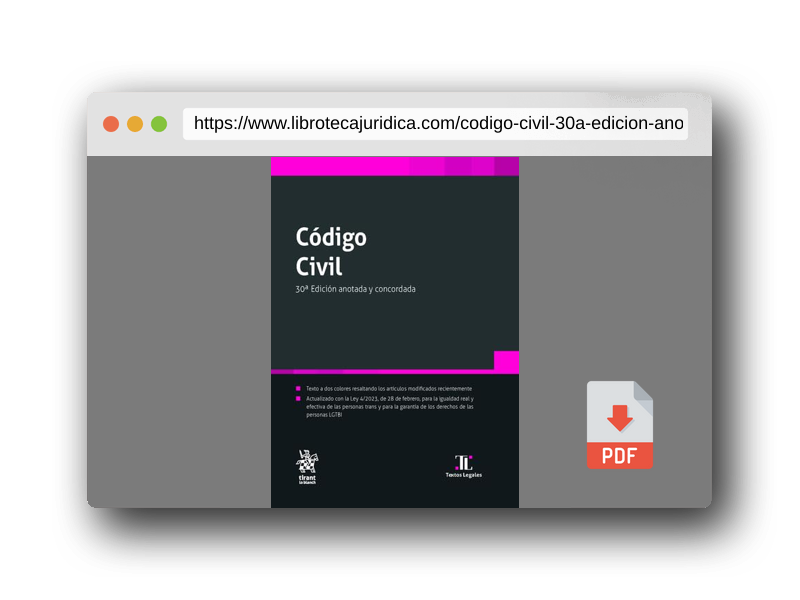 Vista previa del PDF del libro Código Civil 30ª Edición anotada y concordada (Textos Legales)