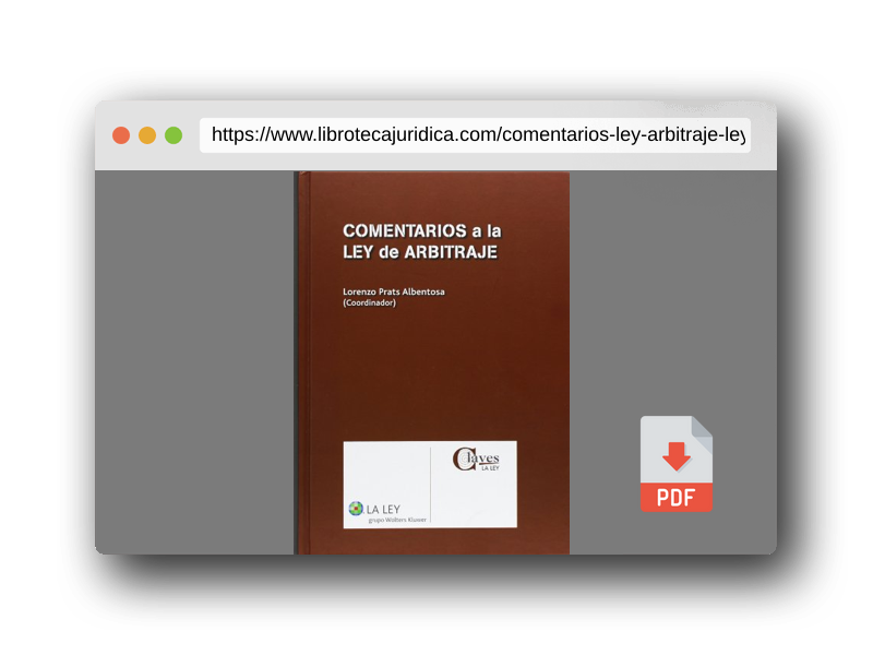 Vista previa del PDF del libro Comentarios a la ley de arbitraje (La Ley) (Claves La Ley)