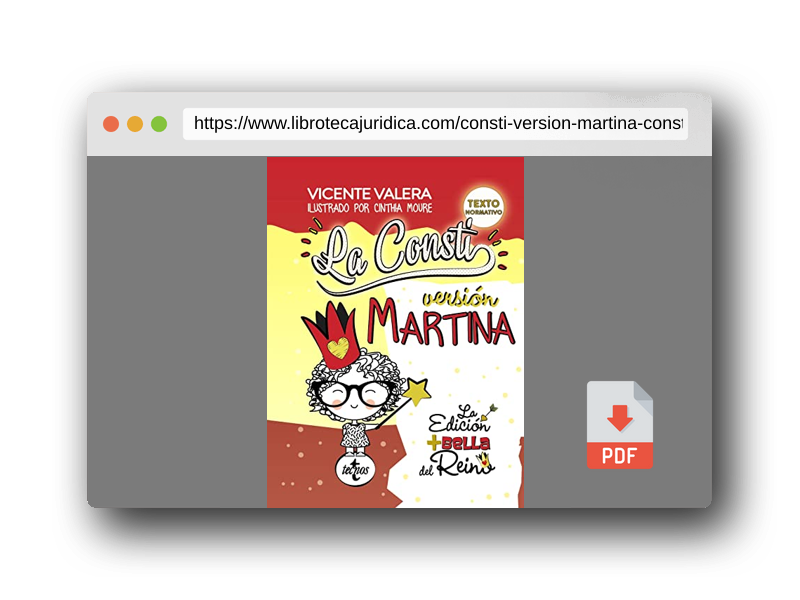 Vista previa del PDF del libro La Consti. Versión Martina: La Constitución Española, 1978. Texto legal (Derecho - Práctica Jurídica)