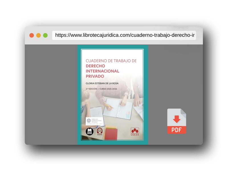 Vista previa del PDF del libro Cuaderno de trabajo de Derecho Internacional Privado (monografico)