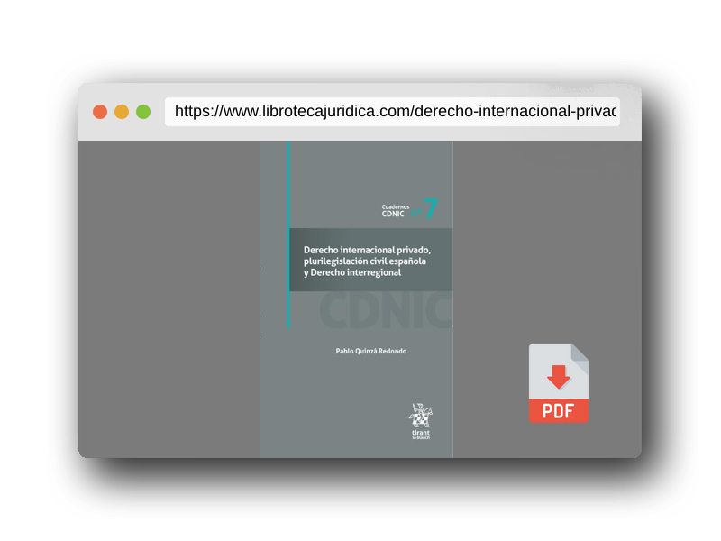 Vista previa del PDF del libro Derecho Internacional Privado, Plurilegislación Civil Española y Derecho Interregional Nº 7 (Cuadernos CDNIC)