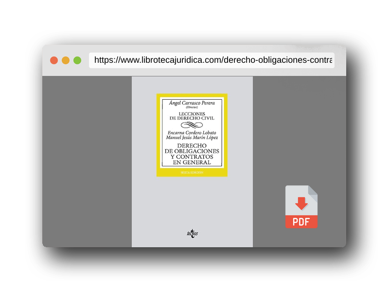 Vista previa del PDF del libro Derecho de obligaciones y contratos en general: Lecciones de Derecho Civil (Derecho - Biblioteca Universitaria de Editorial Tecnos)