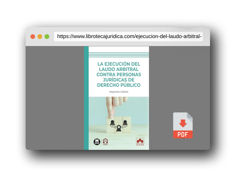 Vista previa del PDF del libro La ejecución del laudo arbitral contra personas jurídicas de Derecho público (monografico)