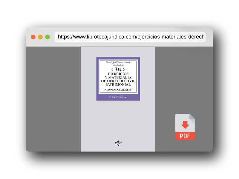 Vista previa del PDF del libro Ejercicios y materiales de Derecho Civil Patrimonial (Derecho - Biblioteca Universitaria de Editorial Tecnos)