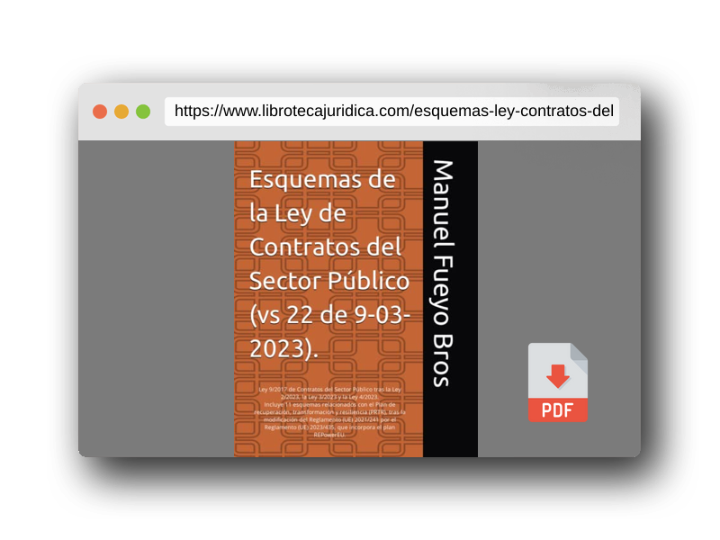Vista previa del PDF del libro Esquemas de la Ley de Contratos del Sector Público: Ley 9/2017 de Contratos del Sector Público