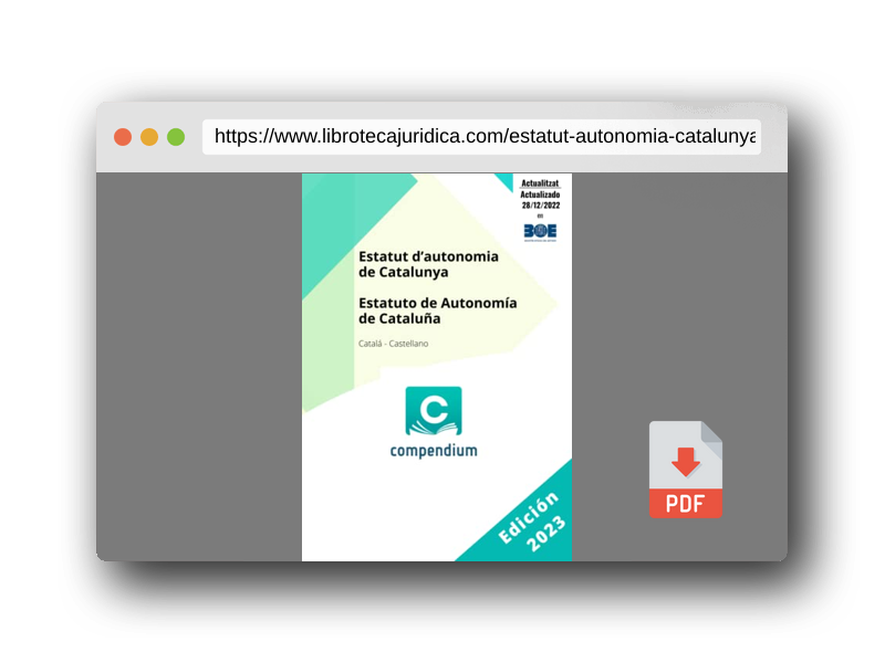 Vista previa del PDF del libro Estatut d’autonomia de Catalunya: Estatuto de Autonomía de Cataluña
