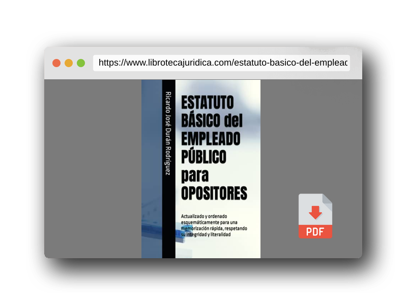 Vista previa del PDF del libro ESTATUTO BÁSICO del EMPLEADO PÚBLICO para OPOSITORES: Actualizado y ordenado esquemáticamente para una memorización rápida, respetando su integridad y literalidad