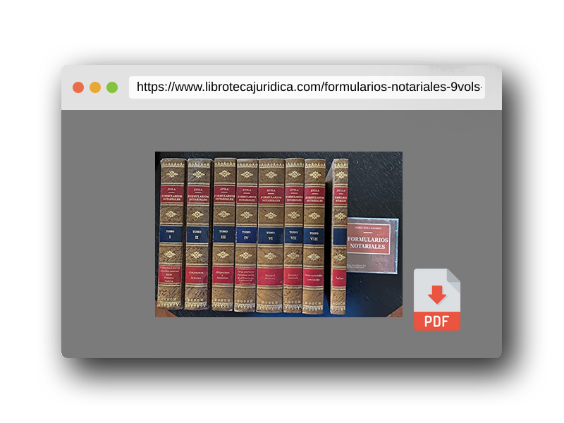 Vista previa del PDF del libro ****Formularios Notariales(9Vols+Cd-Rom) (SIN COLECCION)