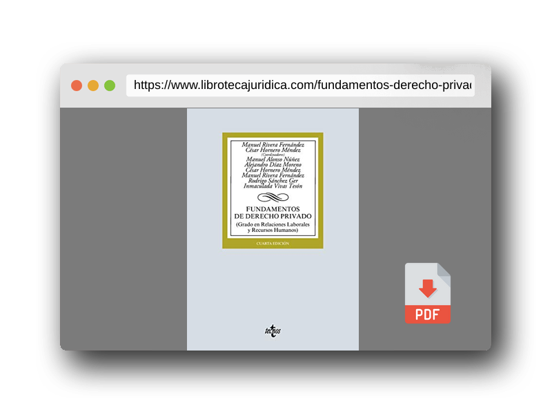 Vista previa del PDF del libro Fundamentos de Derecho Privado (Derecho - Biblioteca Universitaria de Editorial Tecnos)