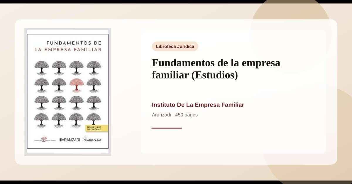 Libro Fundamentos de la empresa familiar (Estudios) → Descargar e ...