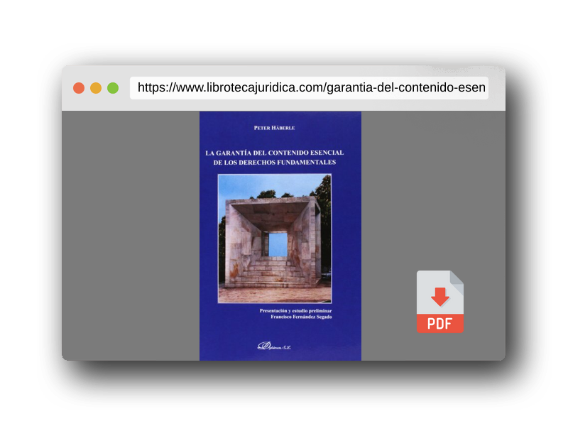 Vista previa del PDF del libro La Garantía Del Contenido Esencial De Los Derechos Fundamentales