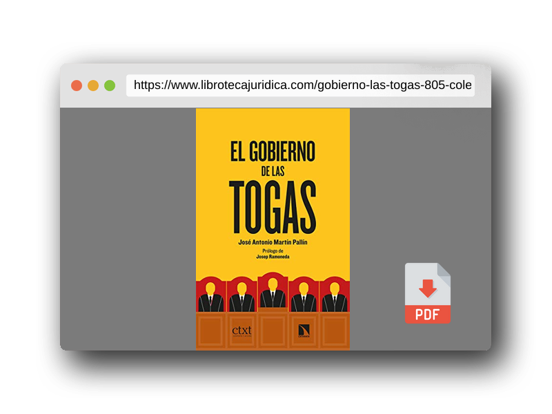 Vista previa del PDF del libro El gobierno de las togas: 805 (COLECCION MAYOR)