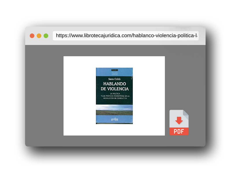 Vista previa del PDF del libro Hablanco de violencia: La política y las poéticas narrativas en la resolución de conflictos: 350014 (Prevención Administración Resolución de Conflictos)