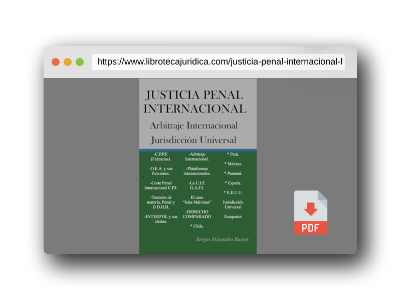Vista previa del PDF del libro Justicia Penal Internacional: Historia, Principios, DDHH y Arbitraje internacional