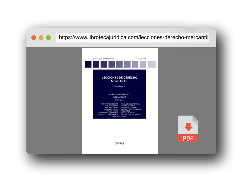 Vista previa del PDF del libro Lecciones de Derecho Mercantil Volumen II (Tratados y Manuales de Derecho)
