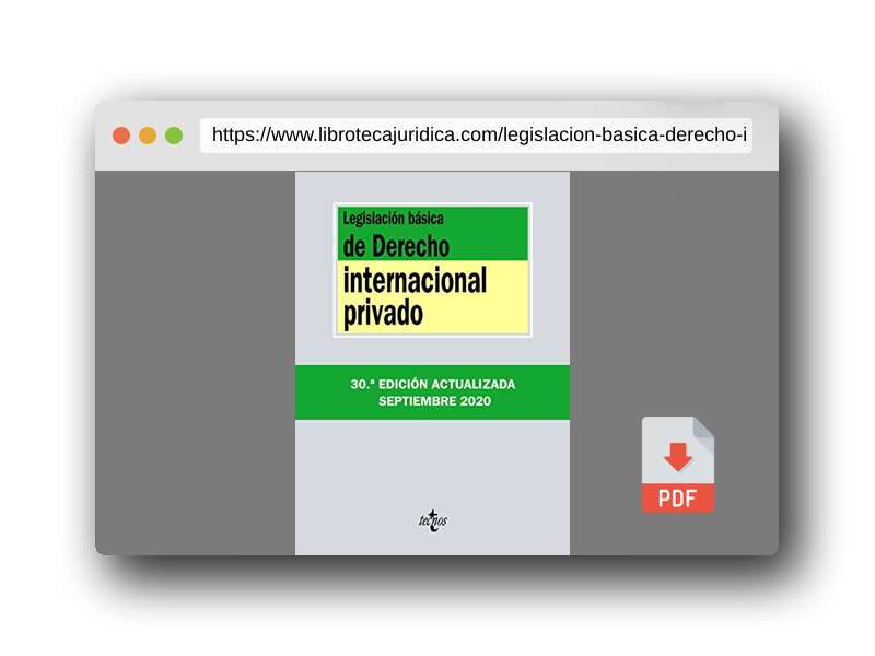Vista previa del PDF del libro Legislación básica de Derecho Internacional privado (Derecho - Biblioteca de Textos Legales)
