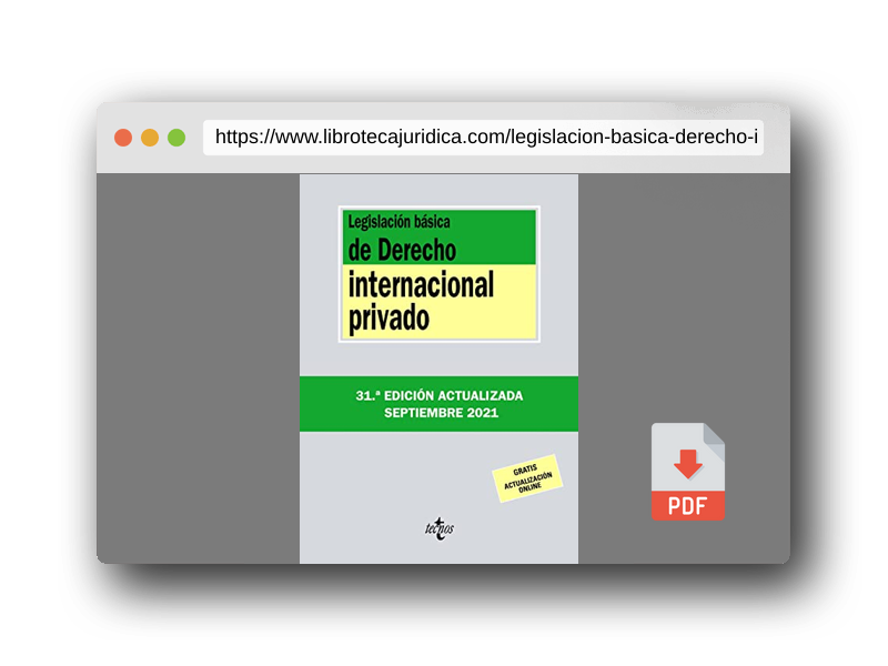 Vista previa del PDF del libro Legislación básica de Derecho Internacional privado (Derecho - Biblioteca de Textos Legales)