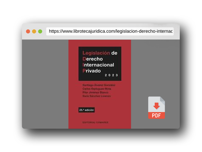 Vista previa del PDF del libro Legislación de Derecho Internacional Privado