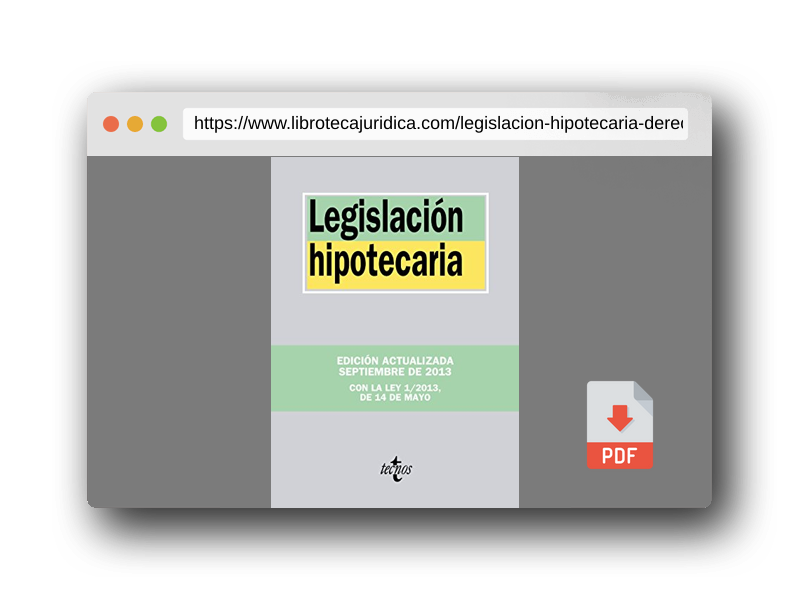 Vista previa del PDF del libro Legislación hipotecaria (Derecho - Biblioteca de Textos Legales)