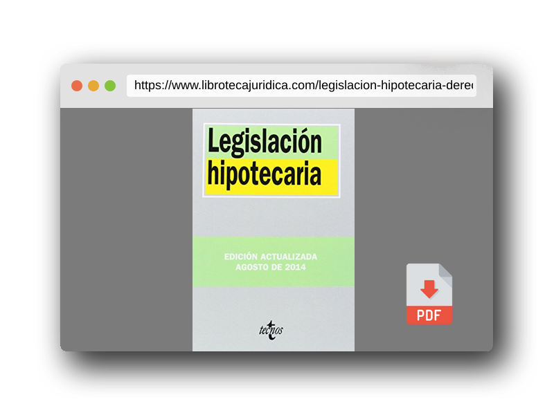 Vista previa del PDF del libro Legislación hipotecaria (Derecho - Biblioteca De Textos Legales)