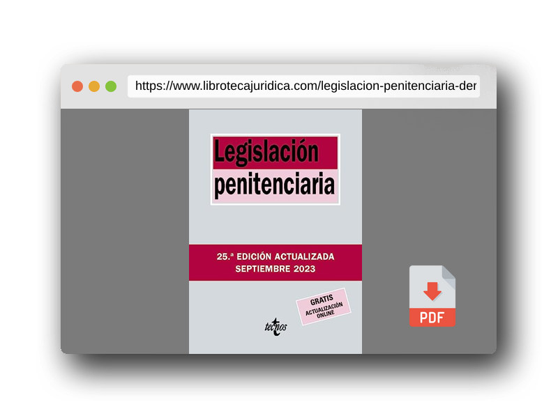 Vista previa del PDF del libro Legislación penitenciaria (Derecho - Biblioteca de Textos Legales)