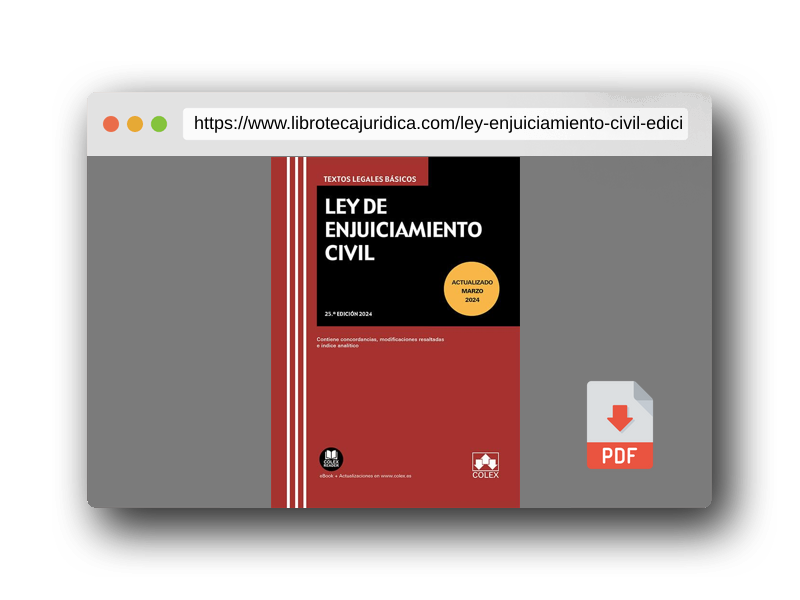 Vista previa del PDF del libro Ley de enjuiciamiento civil (25.ª EDICIÓN 2024) (Textos legales básicos)