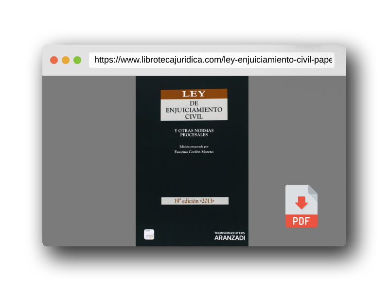 Vista previa del PDF del libro Ley de Enjuiciamiento Civil (Papel + e-book) - y otras normas procesales: 3 (Código Básico)