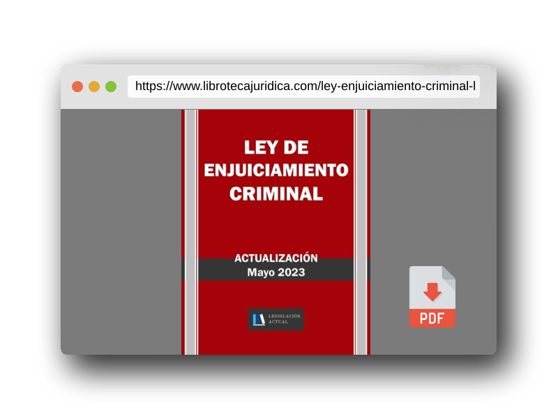 Vista previa del PDF del libro LEY DE ENJUICIAMIENTO CRIMINAL. Legislación Actual.: Para profesionales, estudiantes y opositores.