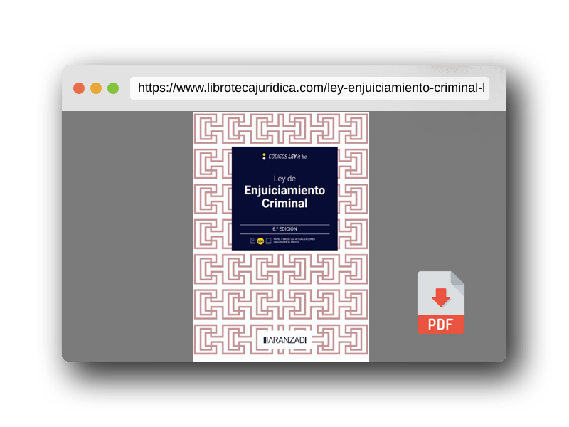 Vista previa del PDF del libro Ley de Enjuiciamiento Criminal (LeyItBe) (Código Básico)