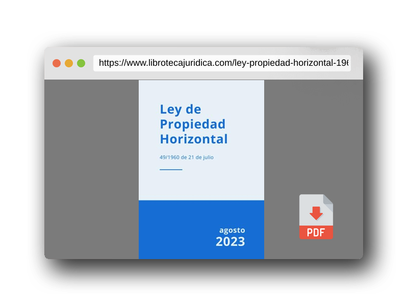 Vista previa del PDF del libro Ley de Propiedad Horizontal: 49/1960, de 21 de julio