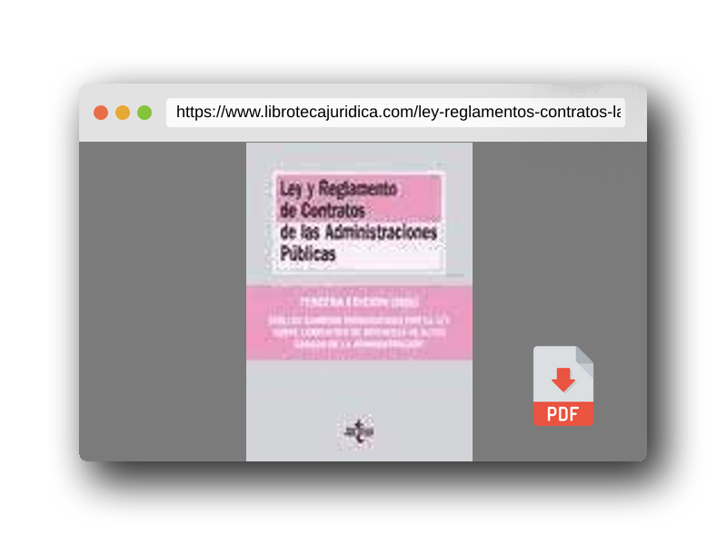 Vista previa del PDF del libro Ley y reglamentos de contratos de las administraciones públicas (Derecho)