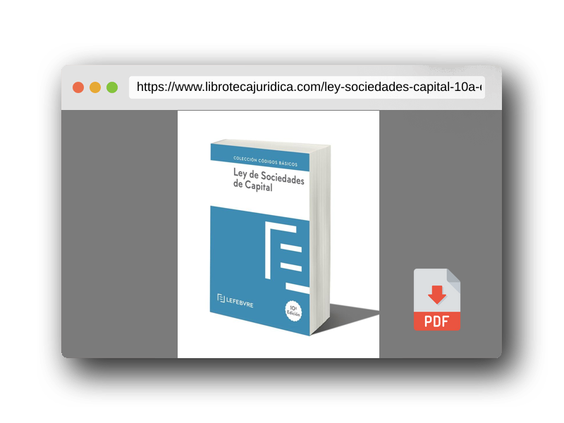 Vista previa del PDF del libro LEY DE SOCIEDADES DE CAPITAL 10ª EDC.: Código Básico (Códigos Básicos)