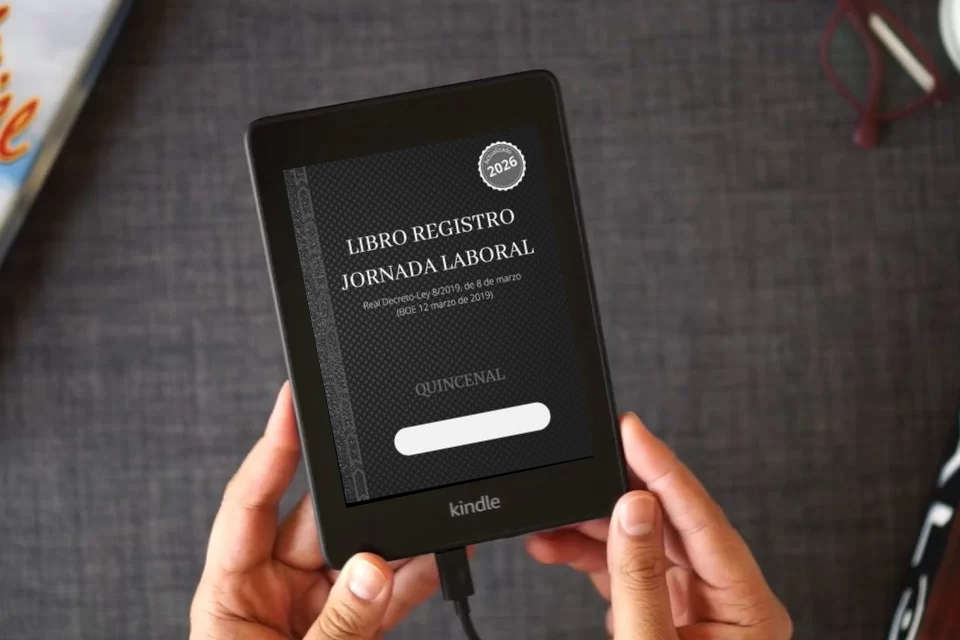 Lea en línea Libro Registro de Jornada Laboral- Quincenal: Para registrar horarios, turnos, pausas y firmas de empleados, acorde a la Legislación Española, 112 páginas tamaño folio papel 90 g/m² como un eBook Kindle