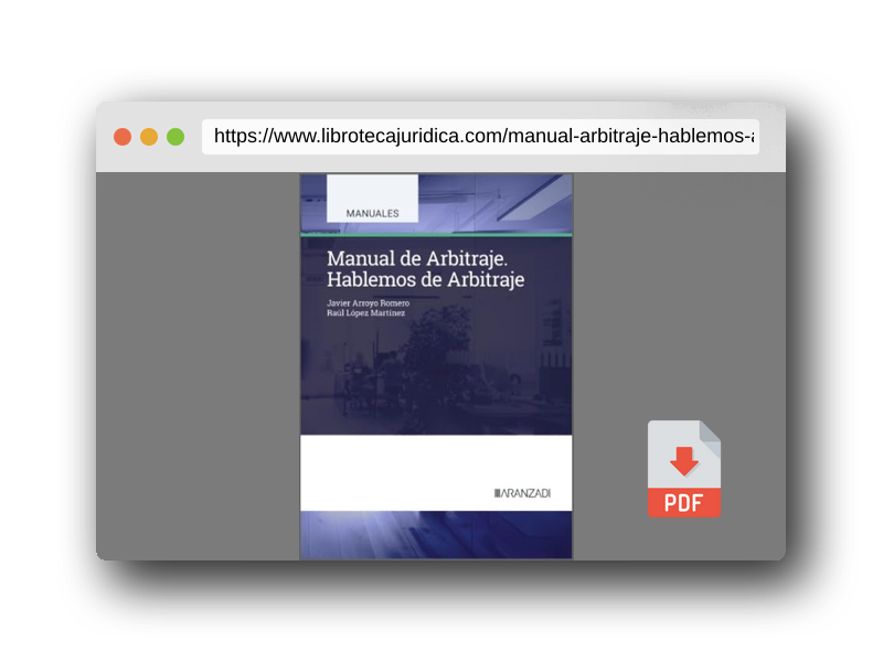 Vista previa del PDF del libro Manual de Arbitraje. Hablemos de Arbitraje (Manuales Universitarios)