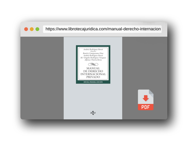 Vista previa del PDF del libro Manual de Derecho Internacional privado (Derecho - Biblioteca Universitaria de Editorial Tecnos)