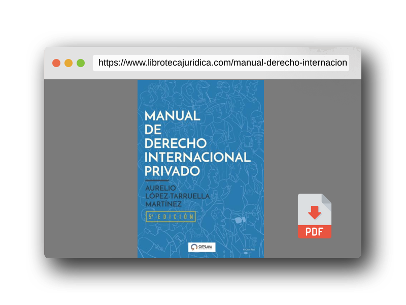 Vista previa del PDF del libro Manual de Derecho internacional privado
