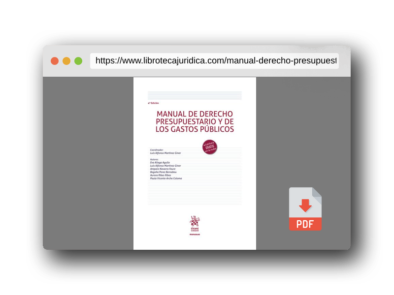 Vista previa del PDF del libro Manual de Derecho Presupuestario y de los gastos públicos 4ª Edición (Manuales de Derecho Administrativo, Financiero e Internacional Público)