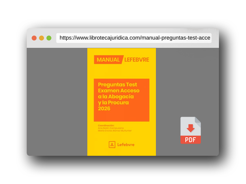 Vista previa del PDF del libro Manual Preguntas Test Acceso a la Abogacía y la Procura 2026