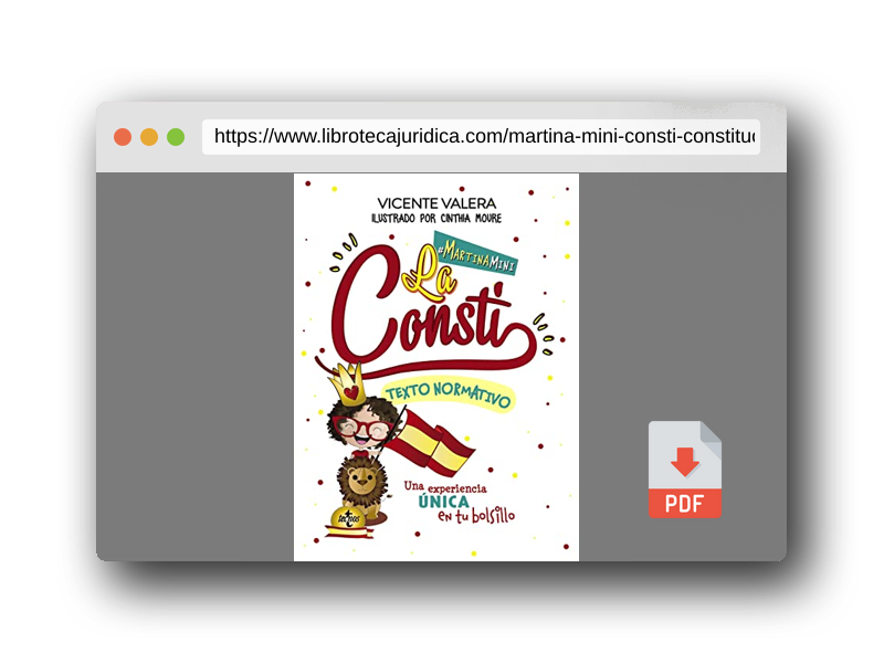 Vista previa del PDF del libro Martina mini. La Consti: La Constitución Española. Texto normativo (Derecho - Práctica Jurídica)