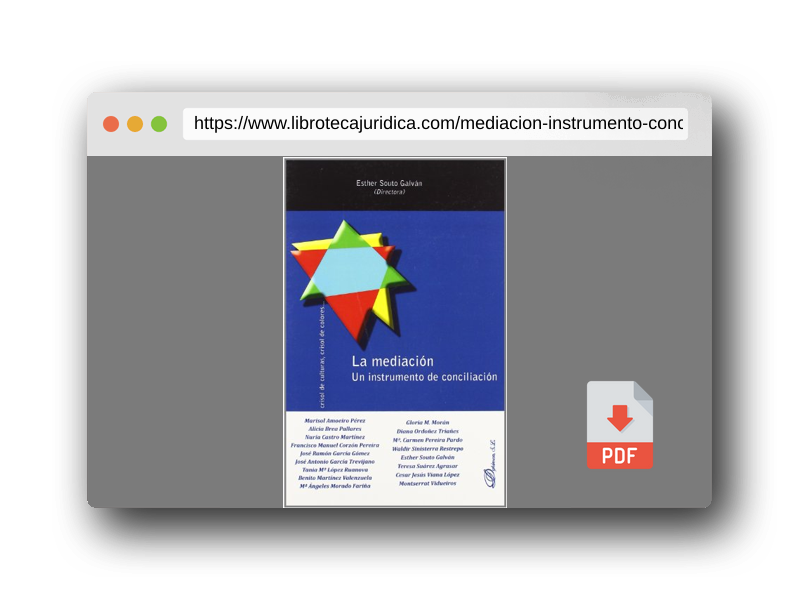 Vista previa del PDF del libro La mediación. Un instrumento de conciliación. (SIN COLECCION)